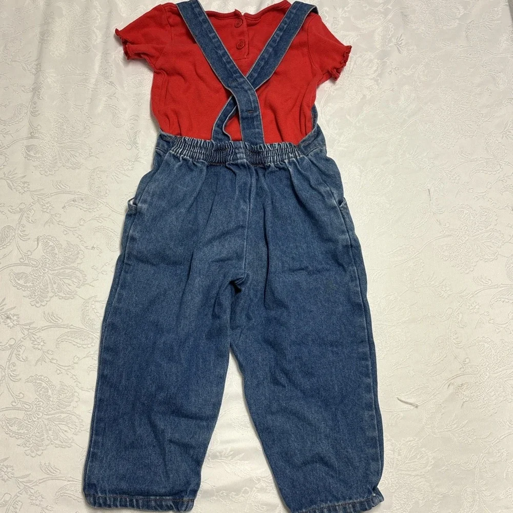 Vintage Winnie the Pooh With Tigger 2T‎ Overalls And 24 Months Shirt